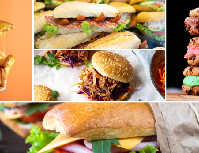 Image grid from Sandwich Fest Canada with various sandwich types