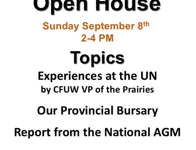 Canadian Federation of University Women  Open House