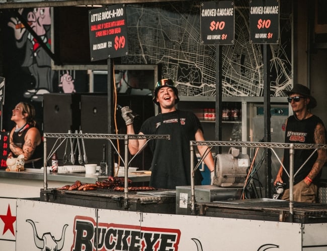 Picture of one of the Western Canada Ribfest Tour Vendors at the BBQ Grill