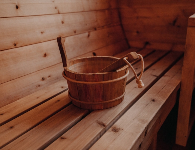 Inside our Sauna