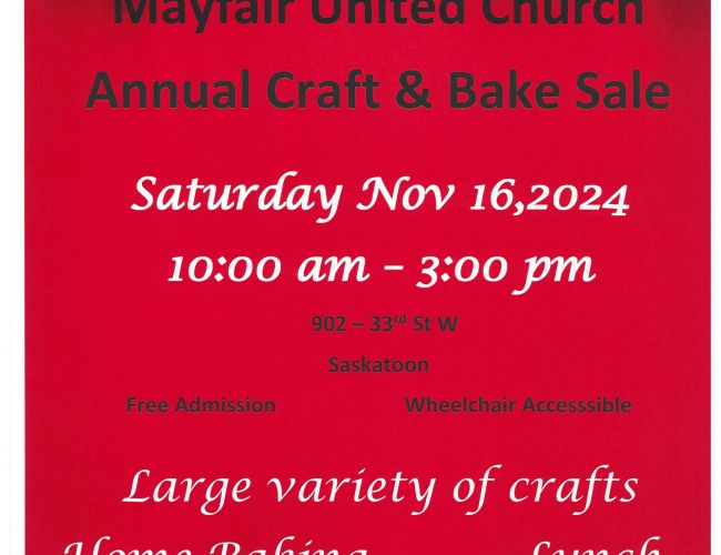 Annual Craft and Bake Sale