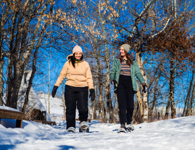 snow shoeing