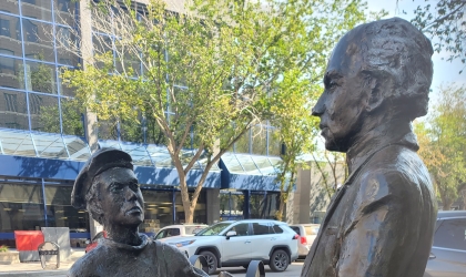 Sir Wilfrid Laurier & John Diefenbaker statue